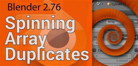 Tutorial Spin Duplicates With The Array Modifier Blendernation