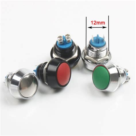 Mm Waterproof Metal Push Button Switch Domed Momentary Self Reset