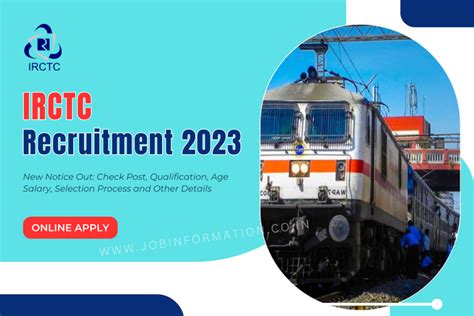 Irctc Recruitment New Notice Out Check Post Qualification Age