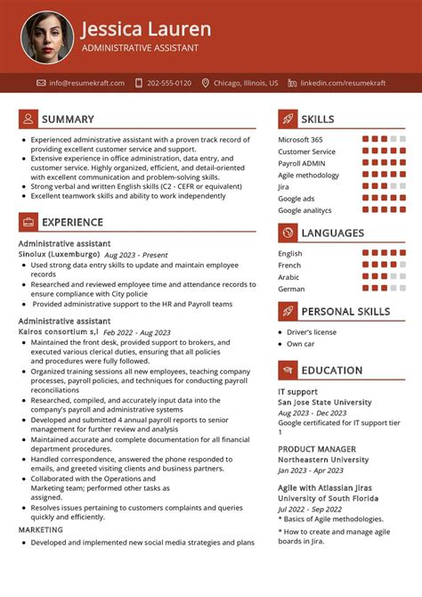 Administrative Assistant Cv Sample In 2025 Resumekraft