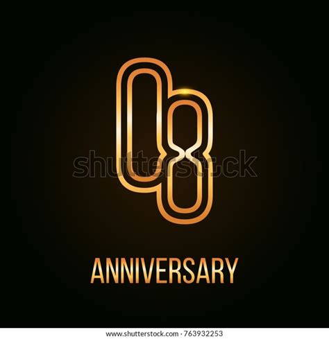 8 Years Golden Anniversary Design Using Stock Vector Royalty Free 763932253 Shutterstock