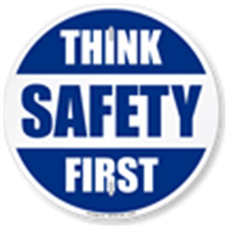 Think Safety First Slogan Circular Sign