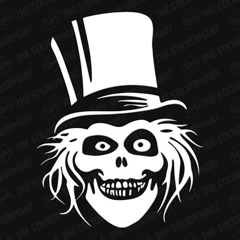 Hatbox Ghost Vinyl Decal Hatbox Ghost Haunted Mansion Halloween