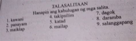 Talasalitaan Hanapin Ang Kahulugan Ng Mga Studyx