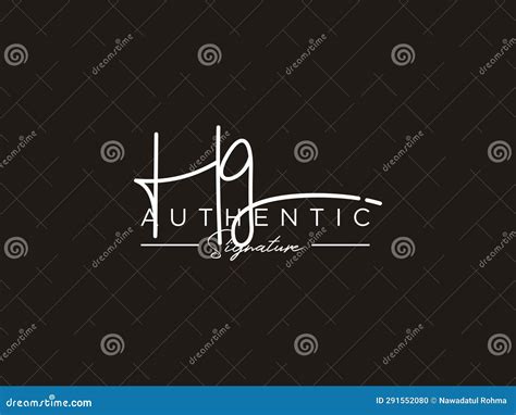 Letter Hg Signature Logo Template Vector Stock Vector Illustration Of