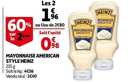 Promo Mayonnaise American Style Heinz Chez Auchan Icatalogue Fr