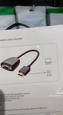 Ugreen Hdmi To Vga Converter Without Audio Black Mm Youtube