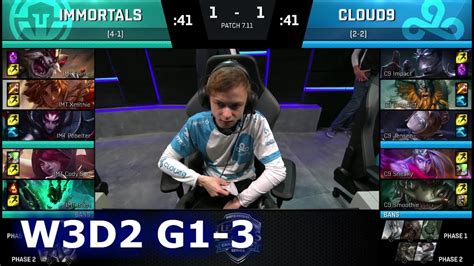 Immortals Vs Cloud 9 Game 3 S7 NA LCS Summer 2017 Week 3 Day 2 IMT