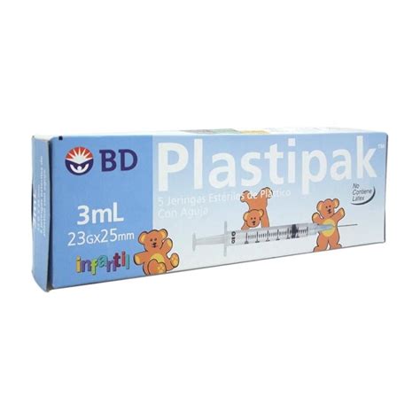 Jeringa Plastipak Infantil 5 Pzas De 3 Ml 23G X 25 Mm Walmart