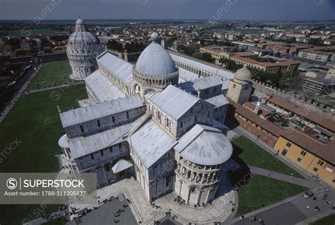 View Of Piazza Dei Miracoli The Cathedral Baptistery And Monumental