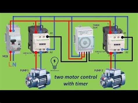 How To Run Two Motor In Hour Timer Setting Two Motor Starter