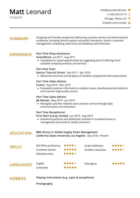 Student Cv Template 16 Cv Examples In 2025 Resumekraft