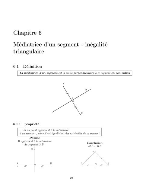 M Diatrice Dun Segment Et In Galit Triangulaire Cours Et Exercices