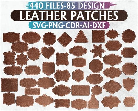 Leather Patch Svg Leather Laser Cut Files Leather Patch Png Laser Ready Cut Files Cricut