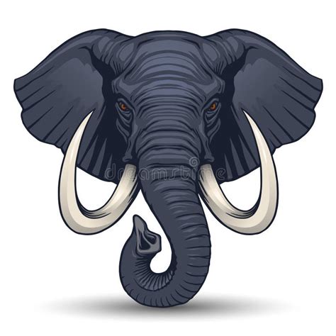 Elephant head stock vector. Illustration of illustration - 57940358