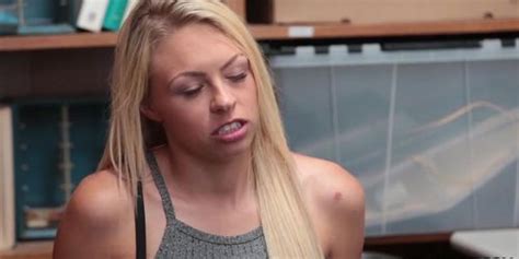 Blonde Teen Busted By A Mall Cop After She Stole A Necklace Tnaflix