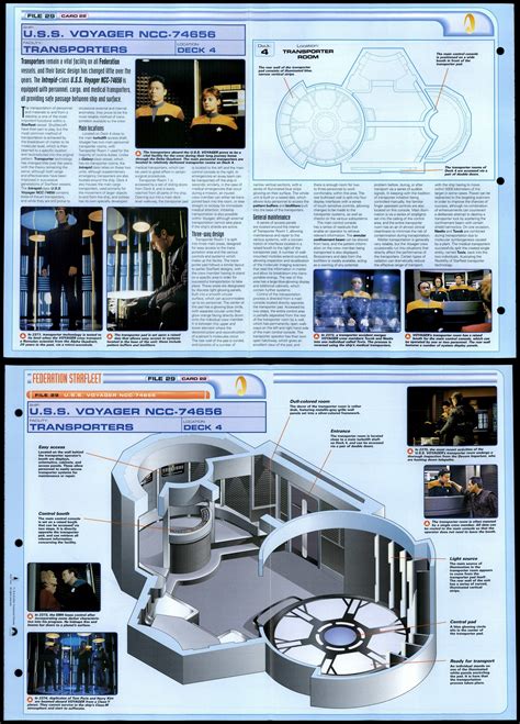 Transporters Uss Voyager Star Trek Fact File Fold Out Page