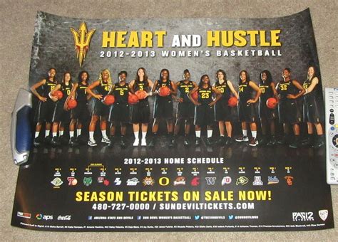 Asu Sun Devil Womens Basketball Schedule Poster Arizona State