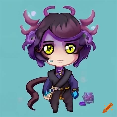 Adorable Chibi Male Discord Avatar With Terraria Inspired Elements