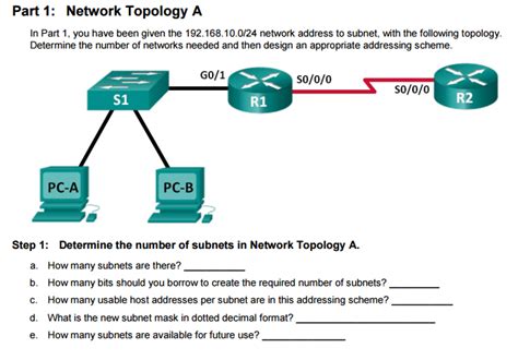 Solved Part 1 Network Topology A In Part 1 You Have Been Chegg