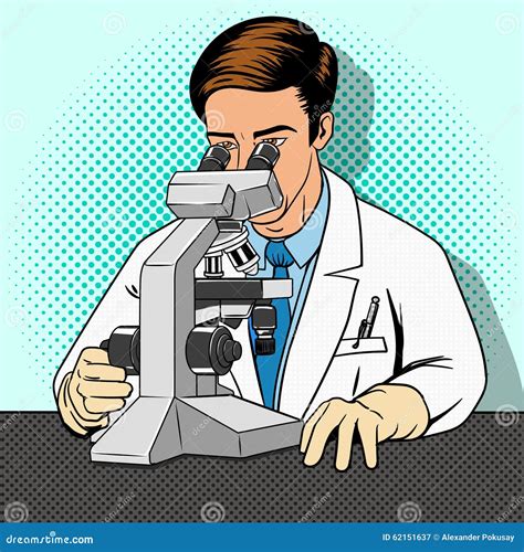 Scientist Microscope Cartoon