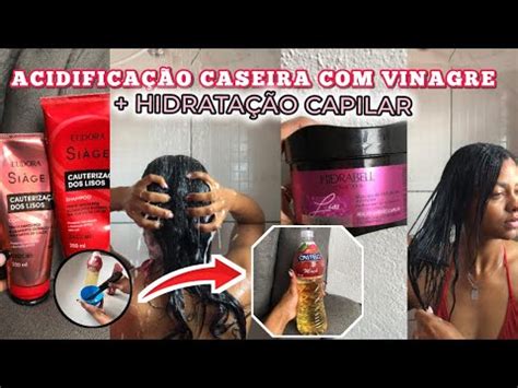 ACIDIFICAÇÃO CASEIRA VINAGRE DE MAÇÃ HIDRATAÇÃO CAPILAR YouTube