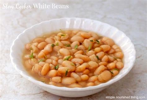 Healthy Slow Cooker White Beans Recipe Simple Nourished Living