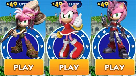 Sonic Dash Thorn Rose Vs Rusty Rose Vs Amy All New Sonic Prime