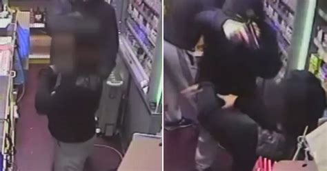 Footage Shows Chilling Moment Armed Thug Pistol Whips Shopkeeper In