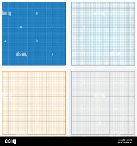square graph papers set vector eps illustration stock vector image