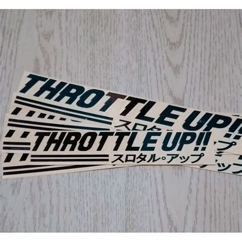 Jual Stiker Throttle Up Cutting Motor Mobil Helm Shopee Indonesia