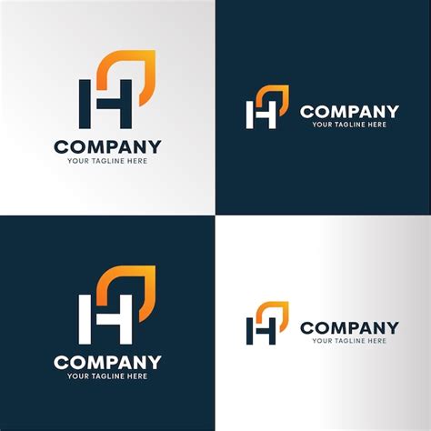 Logotipo Premium De Monograma Letra H Vector Premium