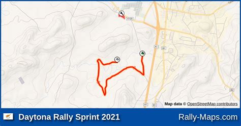 Streckenverlauf Daytona Rally Sprint 2021 RallyeKarte De