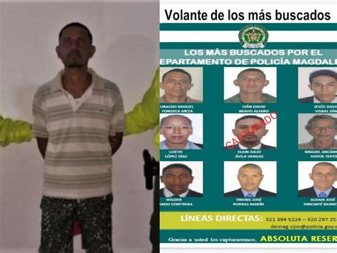 Polic A Captura A Uno De Los Delicuentes M S Buscados En El Magdalena