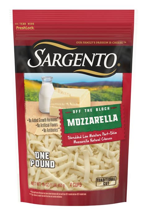 Sargento® Shredded Mozzarella Natural Cheese, Traditional Cut, 16 oz ...