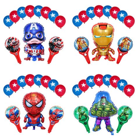 1set 18inch Super Hero Balloons Avengers Spiderman Batman Hulk Foil