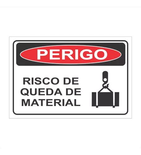 Kit Placas Perigo Risco De Queda De Material Placa X Cm Mercadolivre