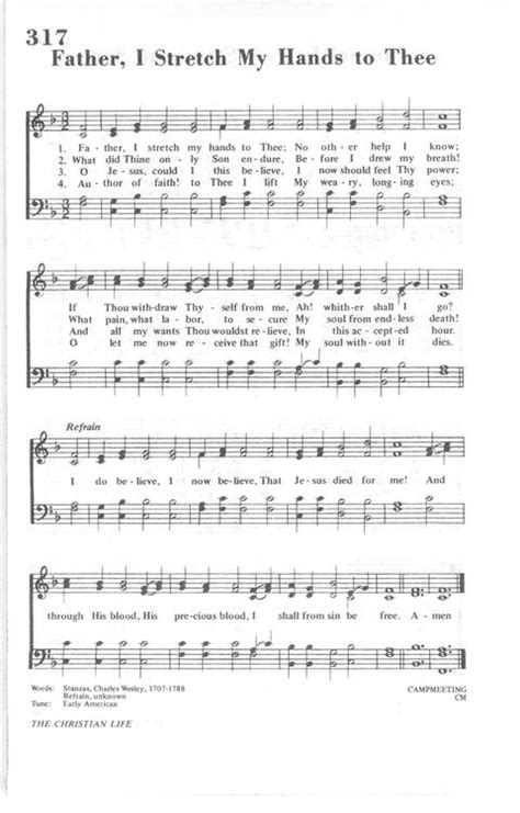 African Methodist Episcopal Church Hymnal 318 Father I Stretch My