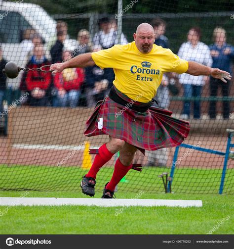 Hammer Throwing Event Cowal Gathering Traditional Highland Games Held