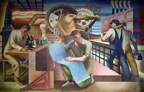 Wpa Mural Mural By Charles Klauder Ca Photograph By Everett