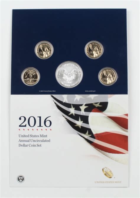 2016 United States Mint Annual Uncirculated Dollar Coin Set Of 5