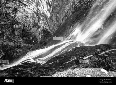 Waterfall in Nacimiento del Rio Mundo in Sierra de Alcaraz, Albacete ...