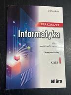 Teraz Bajty Klasa Informatyka Dla Szk Ponadpodstawowych Zakres