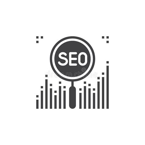 Seo Symbol Search Engine Optimization Icon Vector Filled Flat Stock