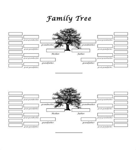 Free Printable Family Tree Template 5 Generations - Printable Templates