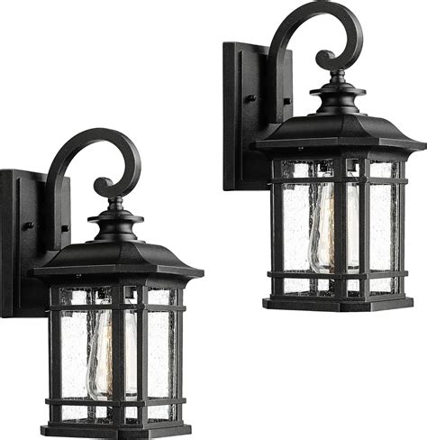 Emliviar Outdoor Wall Lanterns Pack Light Exterior Wall Mount