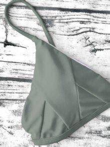 11 OFF 2021 Soft Padded Cami Shell Bikini Set In ARMY GREEN ZAFUL