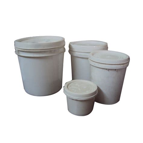 Circular White Plastic Grease Containers For Lubricant Capacity