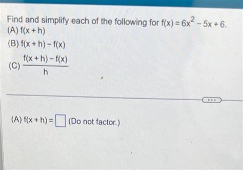 Solved Find And Simplify Each Of The Following For Chegg