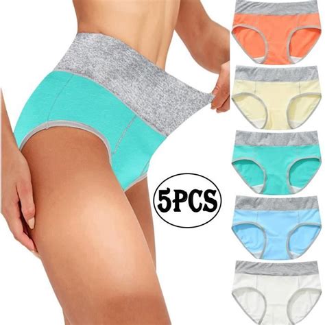 Tanga PC femmes patchwork slips culottes sous vêtements culottes bikini slips g Multicolor